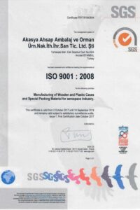 akasya ahsap ISO 9001:2008 belgesi