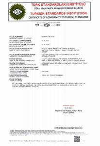 Akasya ahsap TSE belgesi